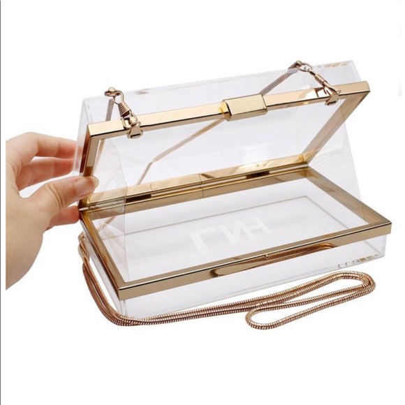 Stunning Acrylic Clutch/Crossbody Purse Brand New - Picture 2 of 4